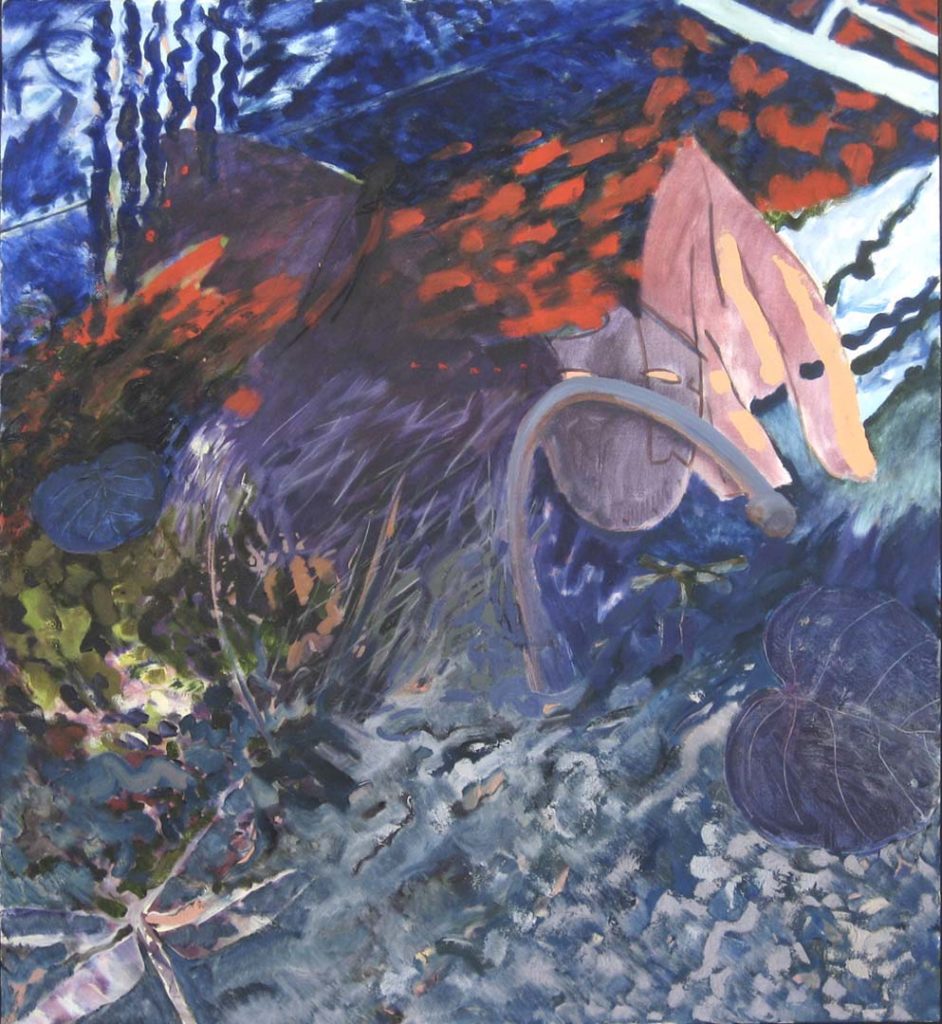 Roy Nicholson, Pond (35) (Psyche) 1989, oil on canvas, 68 x 62 inches