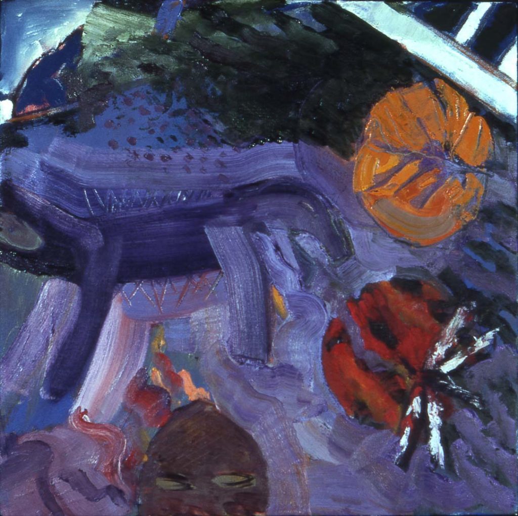Roy Nicholson, Pond (39) (Passport) 1989, oil on canvas, 20 x 20 inches