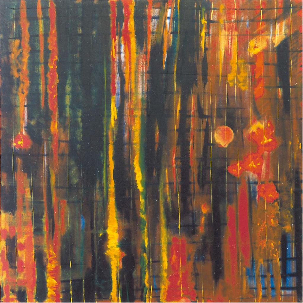 Roy Nicholson, Elizabeth Linneaus’ Gloaming #8, 2001, acrylic and oil on linen, 48 x 48 inches.