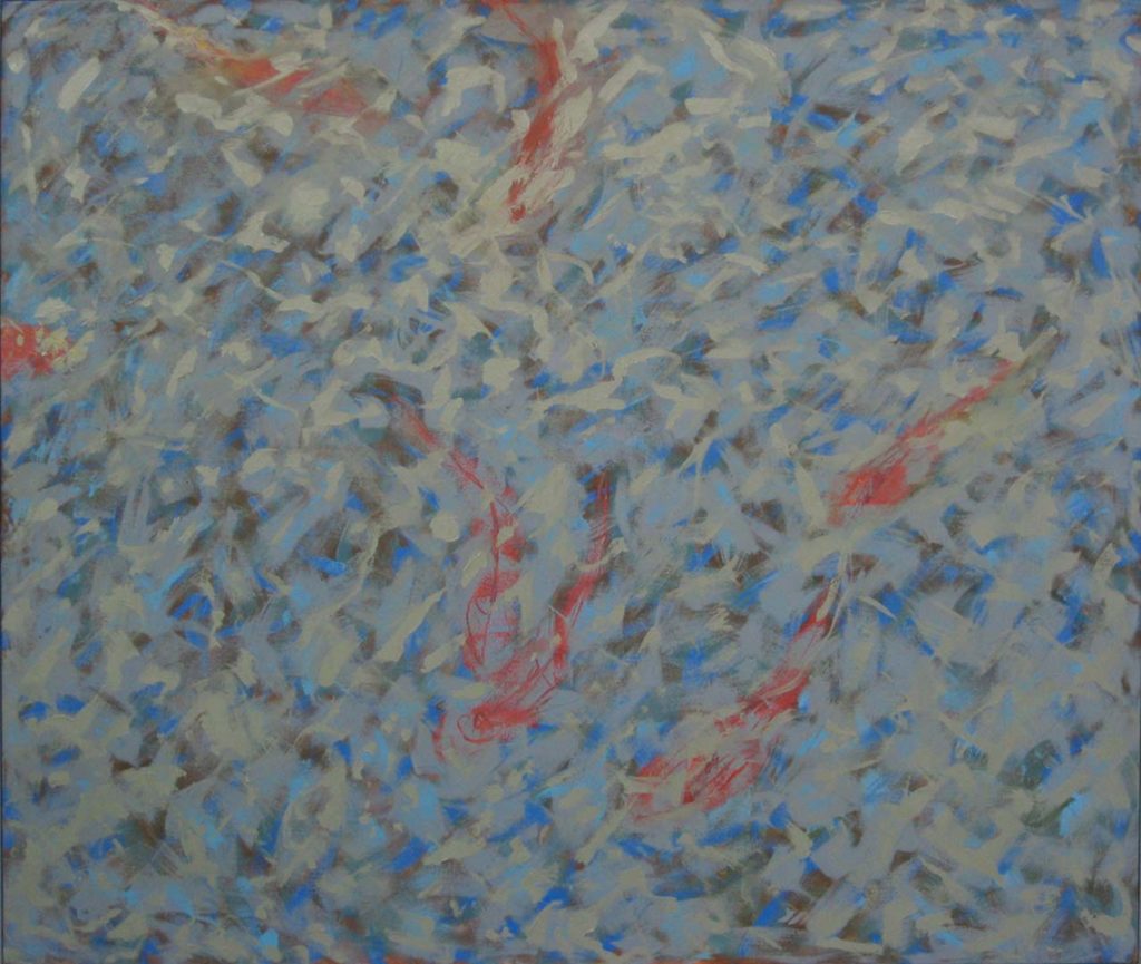 Goldfish (19) (Spring) 1982, Alkyd on linen, 56 x 66 inches