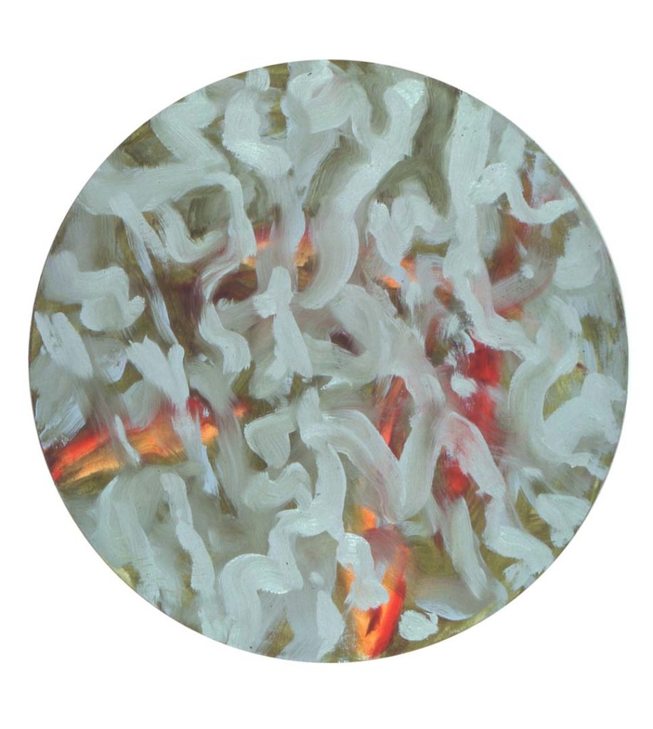 Goldfish (78) (Spring) 1984, Alkyd on linen, 35.5 inches diameter