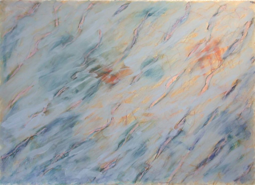 Goldfish (93) 1985, Alkyd and oil pastel on paper, 36.5 x 50 inches